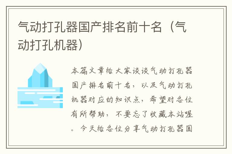 气动打孔器国产排名前十名（气动打孔机器）