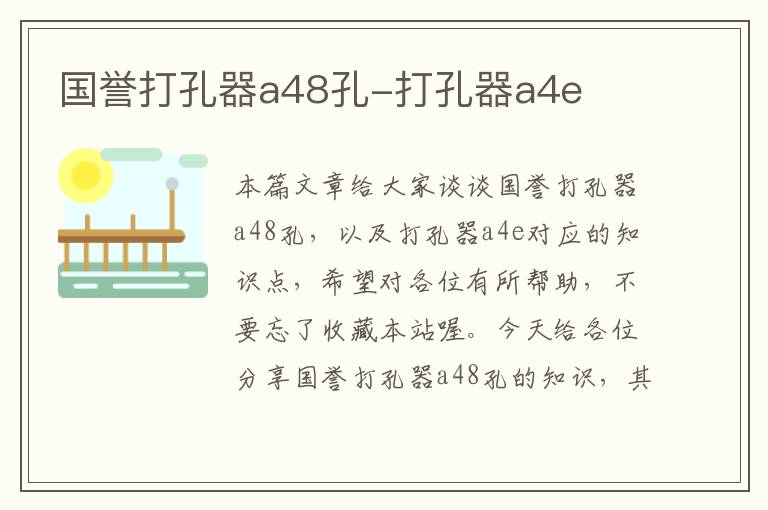 国誉打孔器a48孔-打孔器a4e