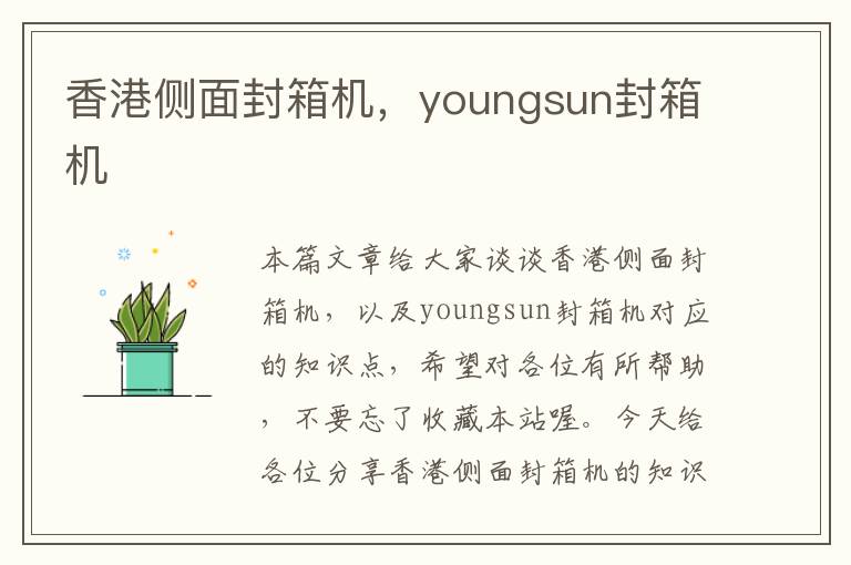 香港侧面封箱机，youngsun封箱机