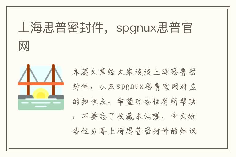 上海思普密封件，spgnux思普官网