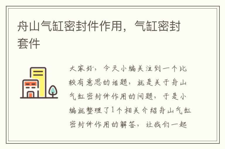 舟山气缸密封件作用，气缸密封套件