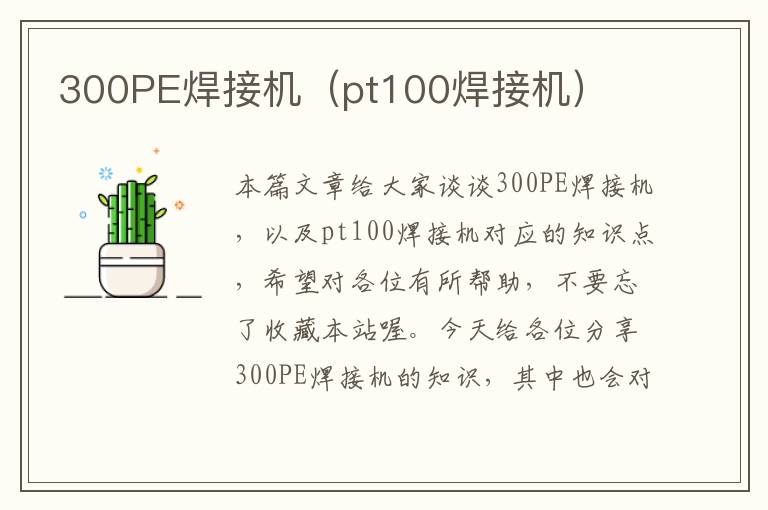 300PE焊接机（pt100焊接机）