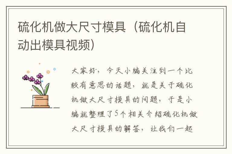 硫化机做大尺寸模具（硫化机自动出模具视频）