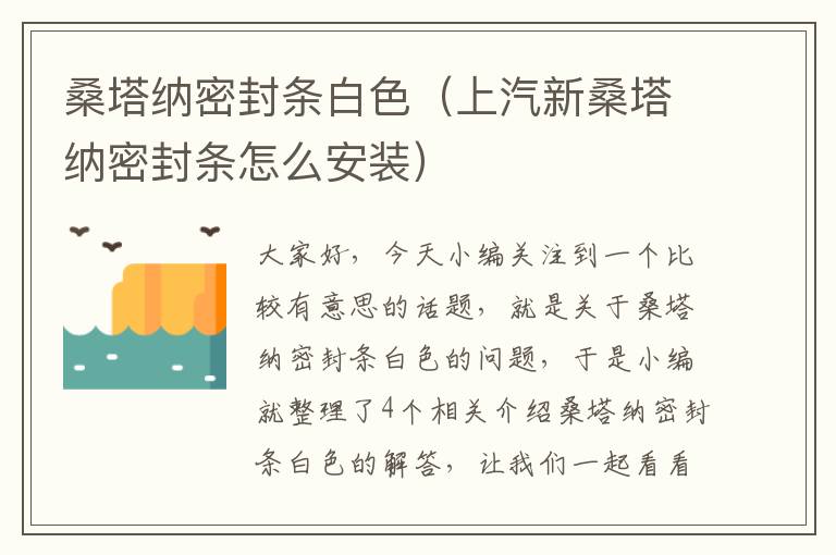 桑塔纳密封条白色（上汽新桑塔纳密封条怎么安装）