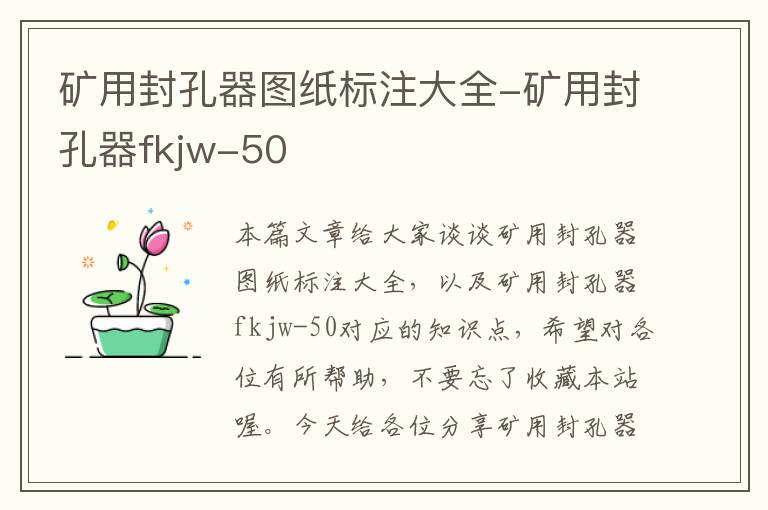 矿用封孔器图纸标注大全-矿用封孔器fkjw-50