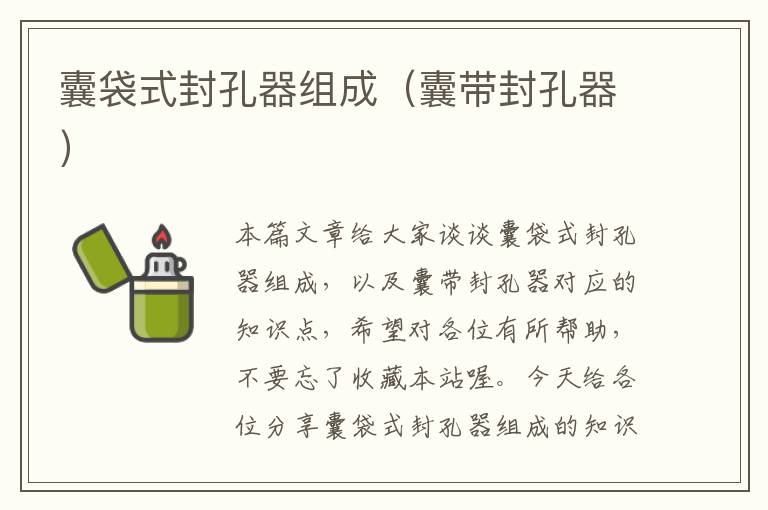 囊袋式封孔器组成（囊带封孔器）